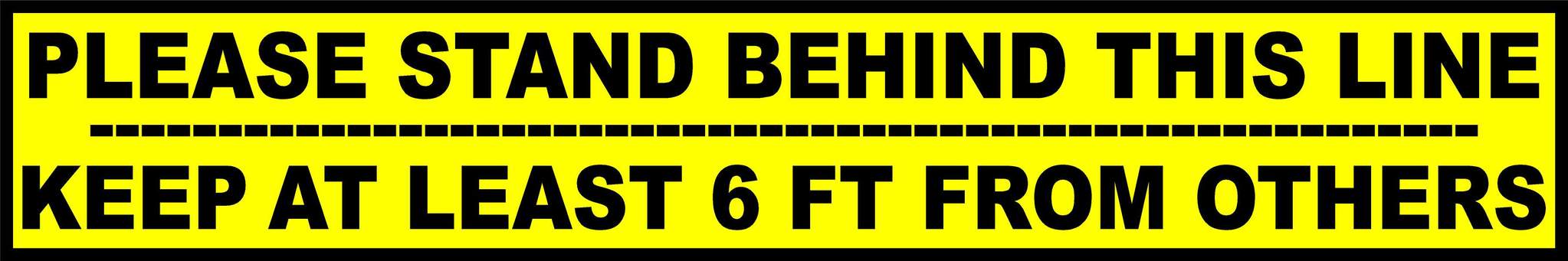 Social Distancing Floor Sign, Keep Safe Distance, 4" x 24", 10/pk 