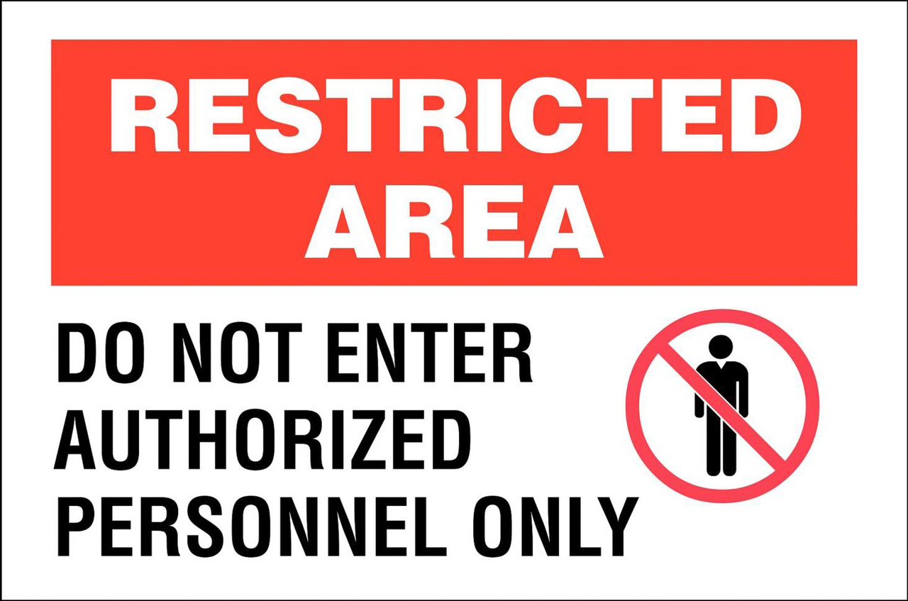 ZING 2740 Security Sign, Restricted Area, 10Hx14W, Recycled Aluminum 