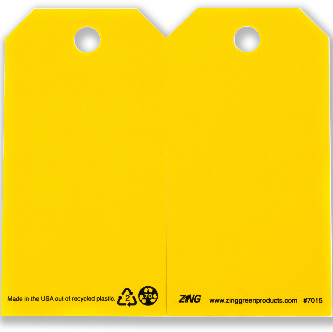 ZING 7015 Eco Safety Tag, Blank - Yellow, 5.75Hx3W, 10 Pack 