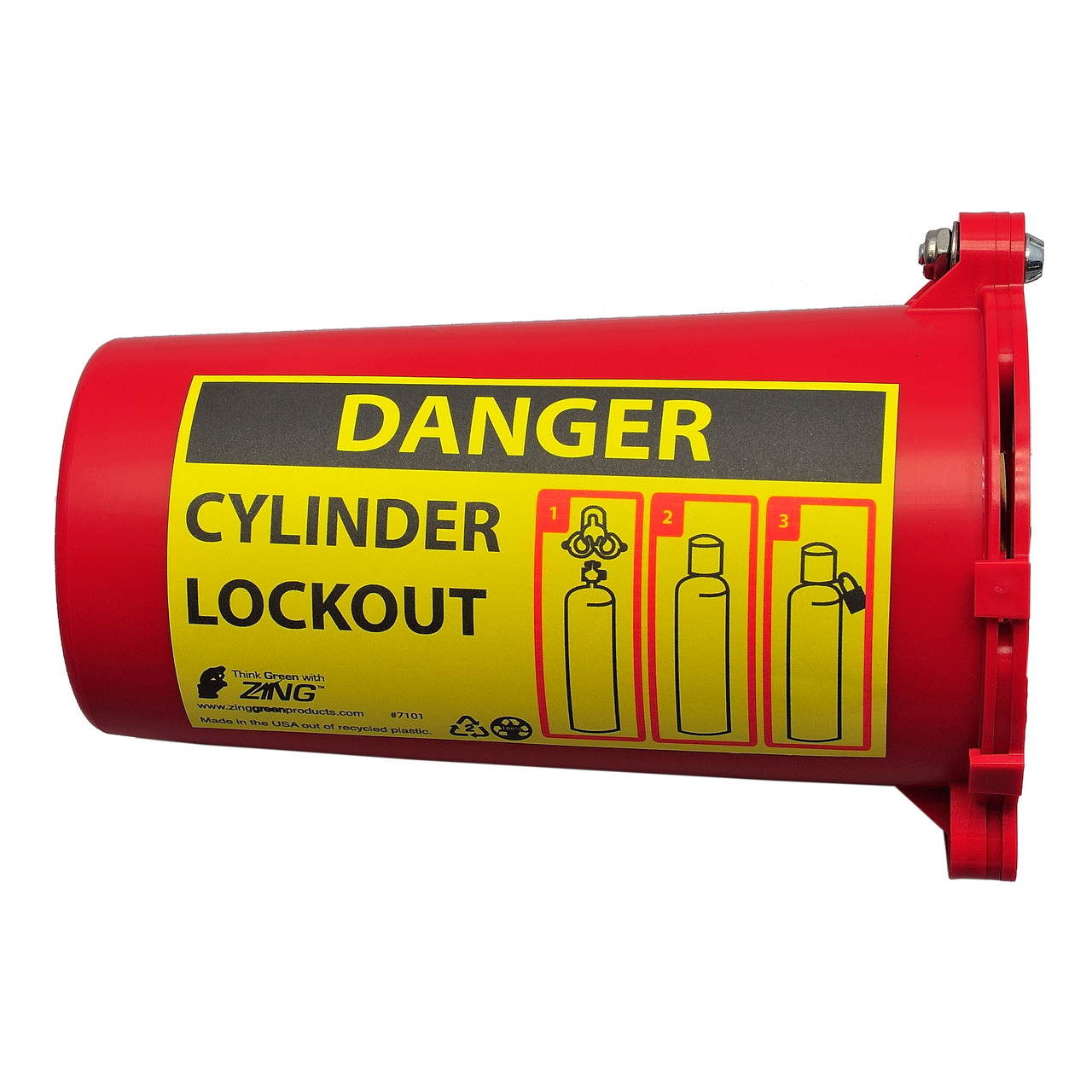 ZING 7101 RecycLockout Lockout Tagout, Cylinder Lockout, Recycled Plastic 