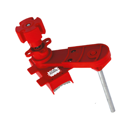 Ball Valve Lockout, Adjustable, Red, Small 