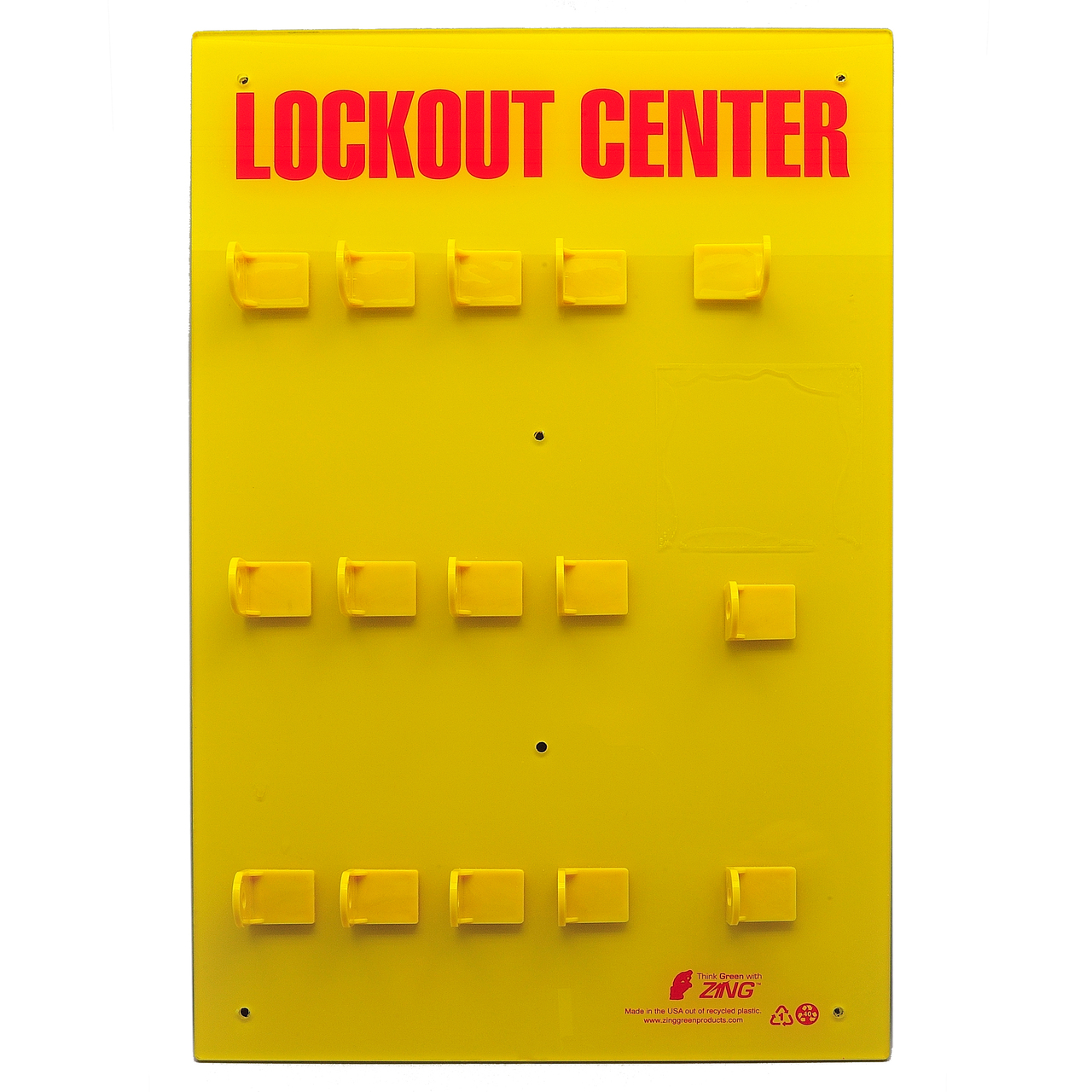 ZING 7115E RecycLockout Lockout Station, 12 Padlock, Unstocked 