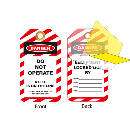 Lockout Tags, Do Not Operate, Self-laminating 