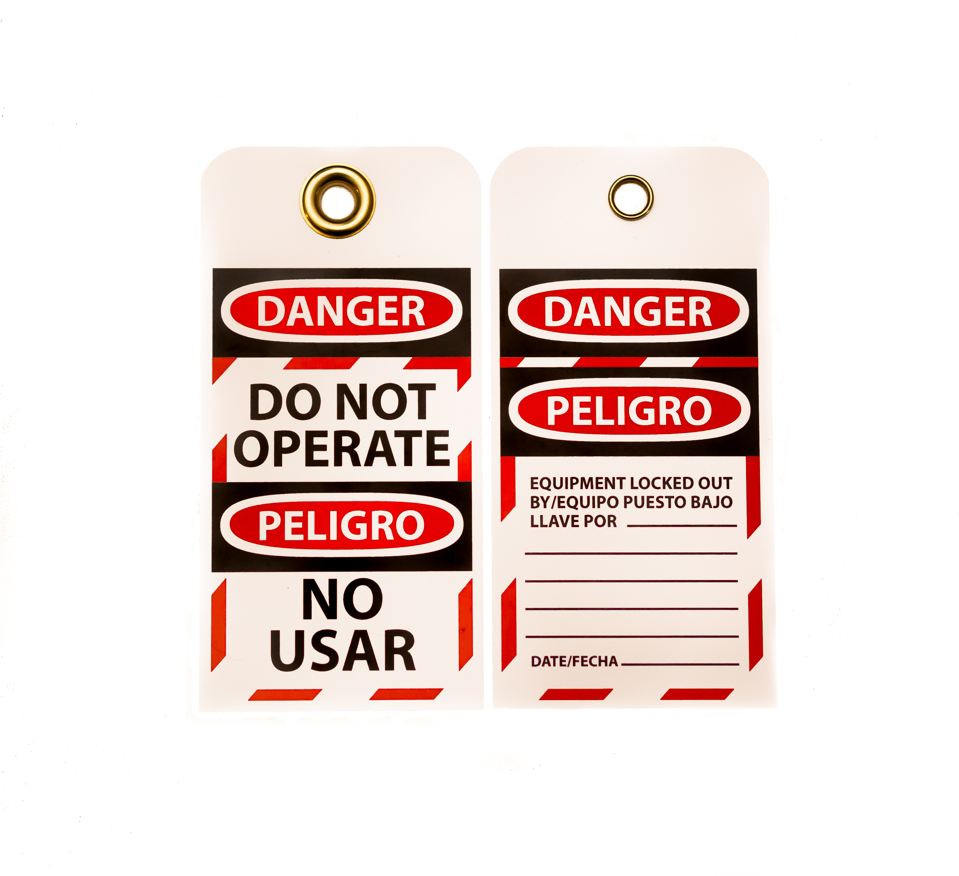 Lockout Tag, Bilingual, DANGER DO OPERATE, NO USAR, 6"x3", 10/Pk 