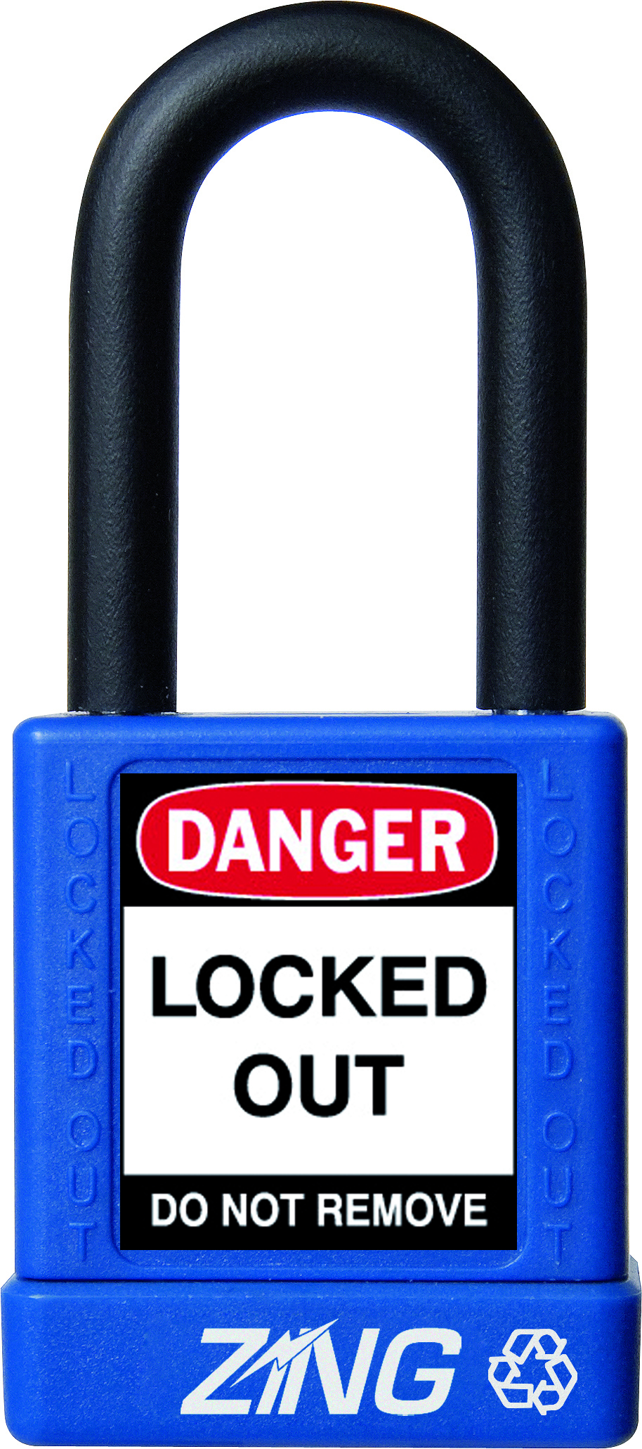 ZING RecycLock Safety Padlock, Keyed Alike, 1-1/2" Shackle, 1-3/4" Body, Blue