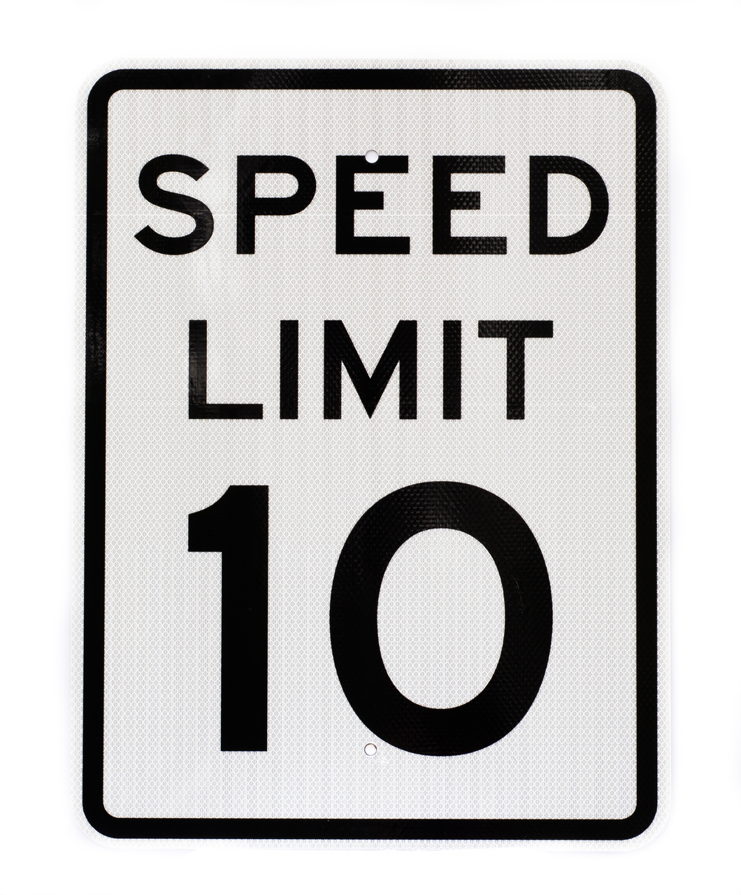 Zing Traffic Sign, Speed Limit 10 MPH, Recycled Aluminum, 24"x18" 