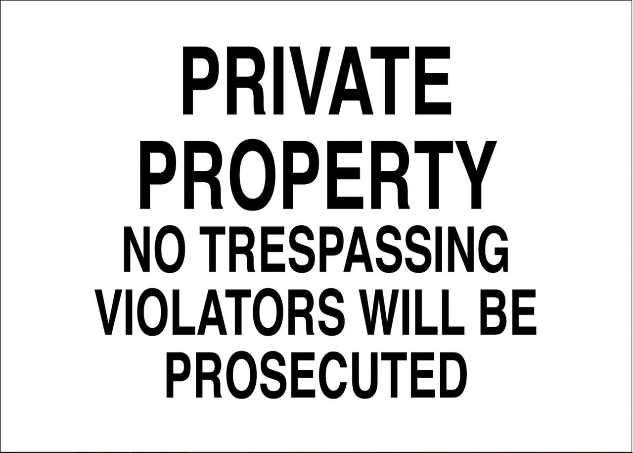 ZING 2742 Security Sign, Private Property, 10Hx14W, Recycled Aluminum 