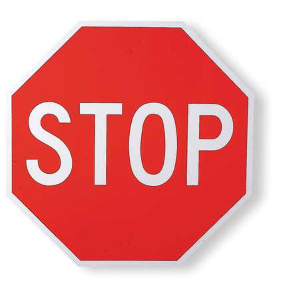 ZING 2232 Eco Traffic Sign, STOP, 24Hx24W, Engineer Grade Prismatic, Recycled Aluminum 