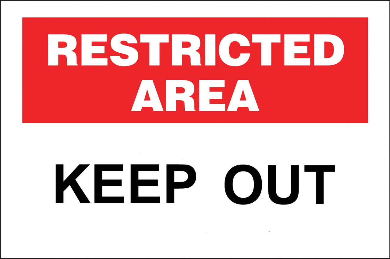 ZING 2744 Security Sign, Restricted Keep Out, 10Hx14W, Recycled Aluminum 