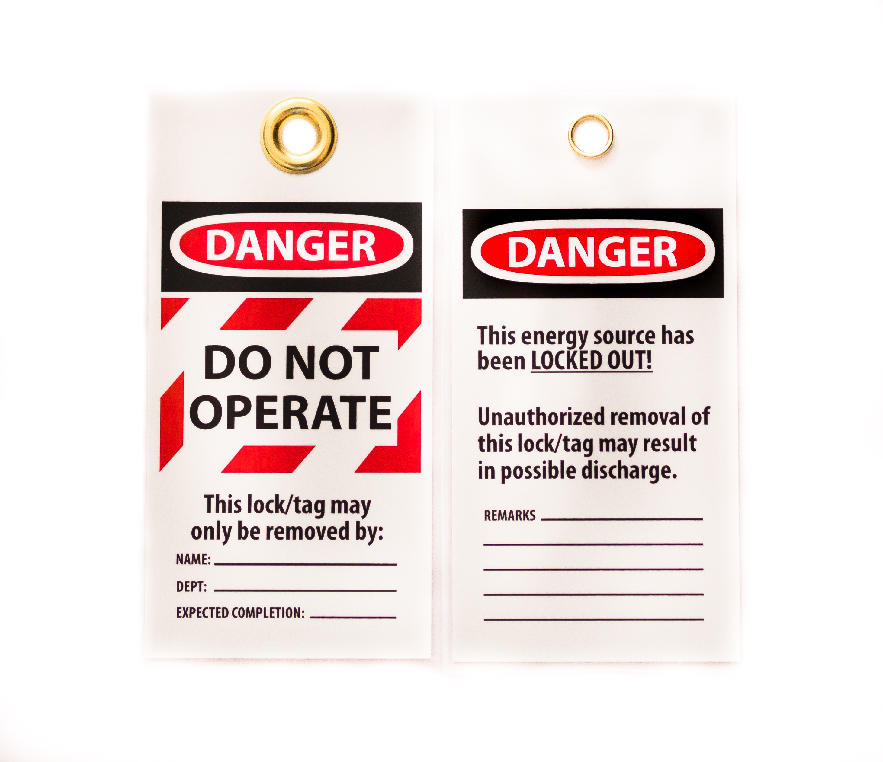 Lockout Tag, 10/PK, DANGER DO NOT OPERATE, 6"x3" 