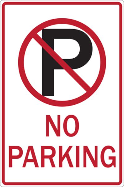 ZING Parking Sign, No Parking Symbol No Parking, 18Hx12W, Engineer Grade Prismatic, Recycled Aluminum 