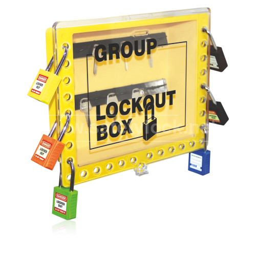 Group Lockout Box, Wall Mount, Plastic, 29 Lock Capacity 