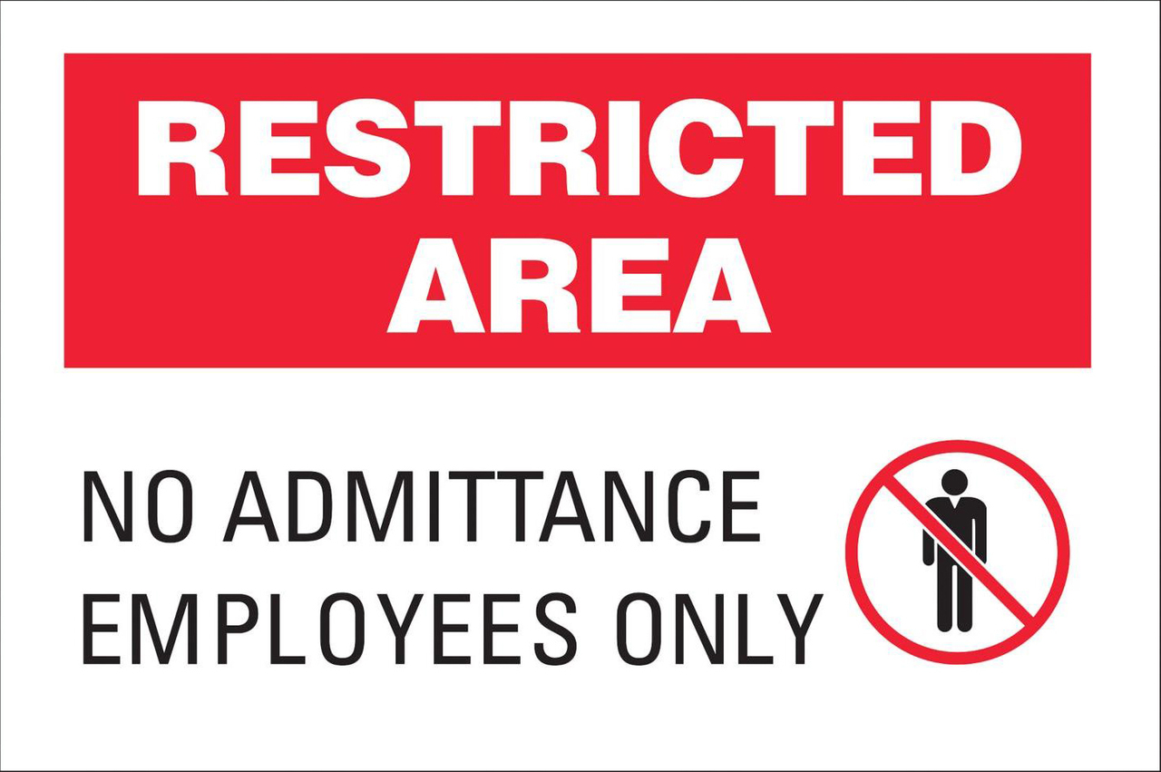 ZING 2748 Security Sign, Restricted No Admittance, 10Hx14W, Recycled Aluminum 