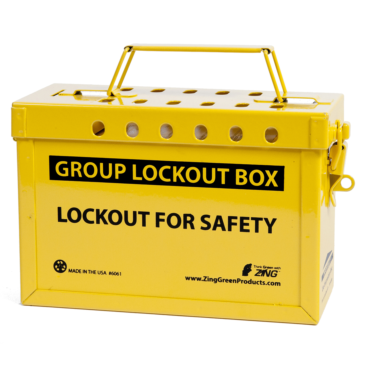 ZING 6061Y RecycLockout Group Lockout Box (Yellow) 