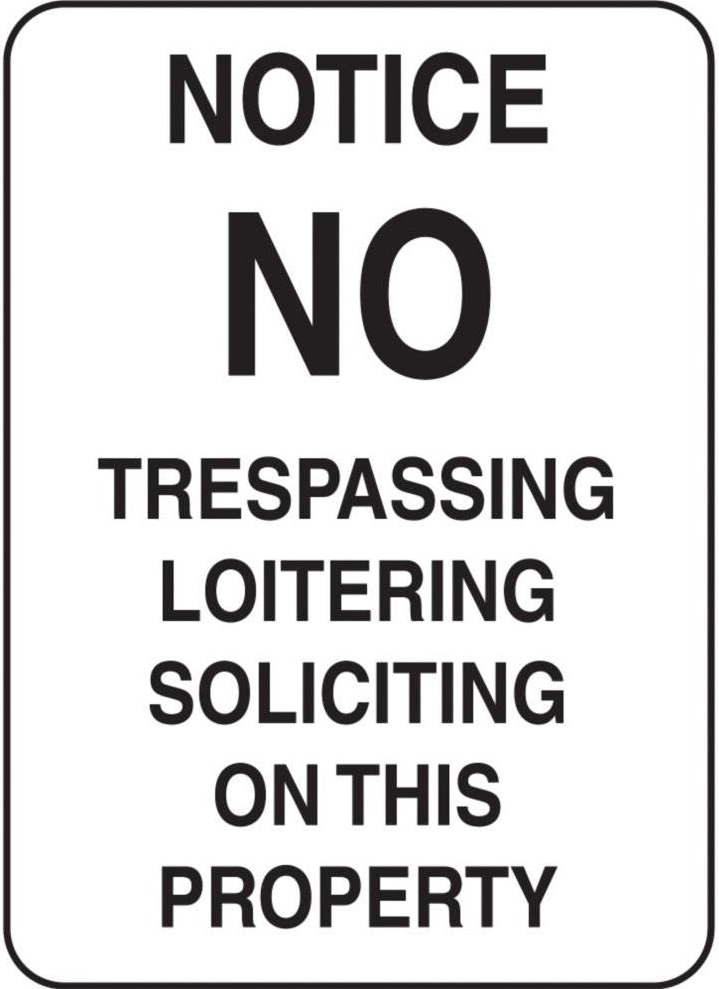 ZING 2737 Security Sign, NOTICE No Trespassing, 14Hx10W, Recycled Aluminum 