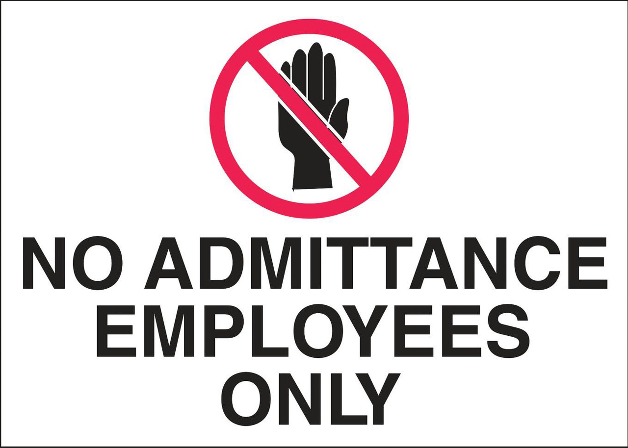 ZING Security Sign, No Admittance, 10Hx14W, Recycled Aluminum 