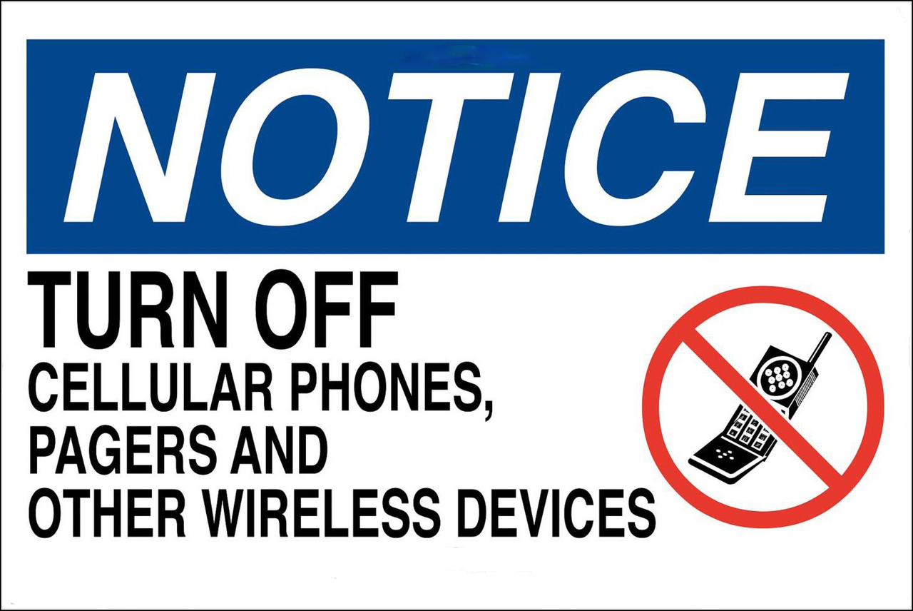 ZING 2753 Security Sign, Turn off Cell Phones, 10Hx14W, Recycled Aluminum 