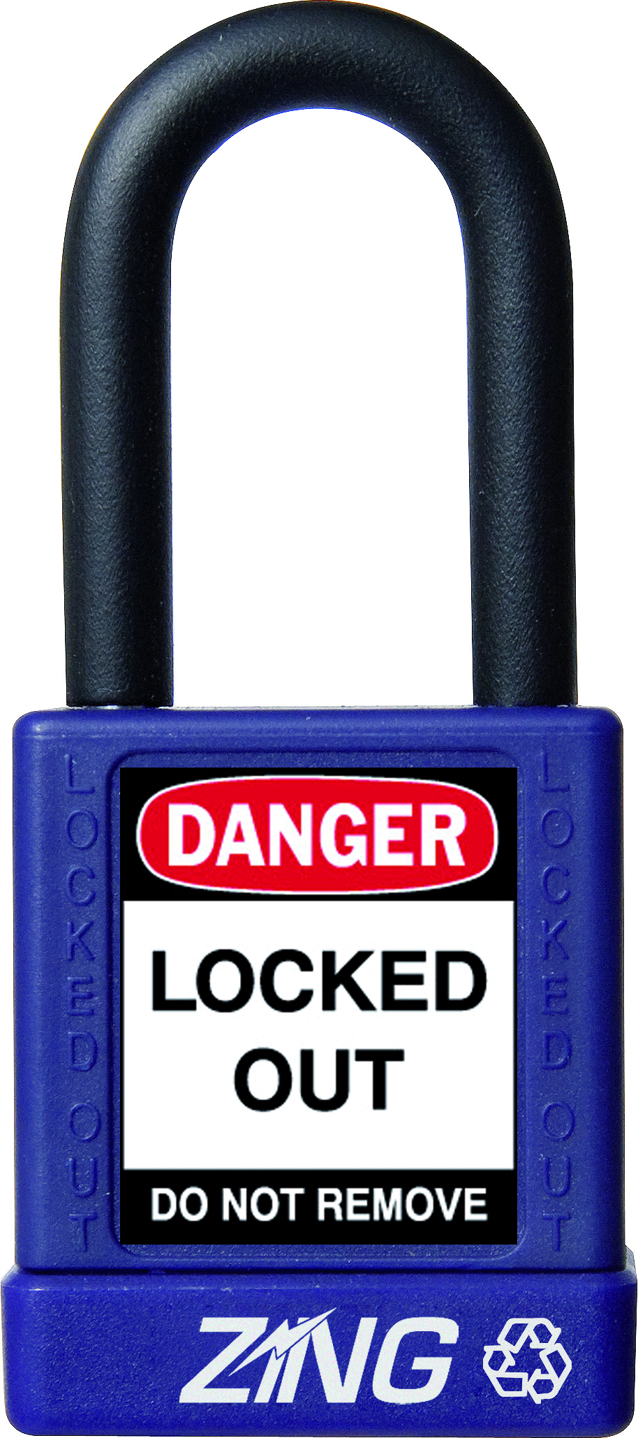 ZING RecycLock Safety Padlock, Keyed Alike, 1-1/2" Shackle, 1-3/4" Body, Purple