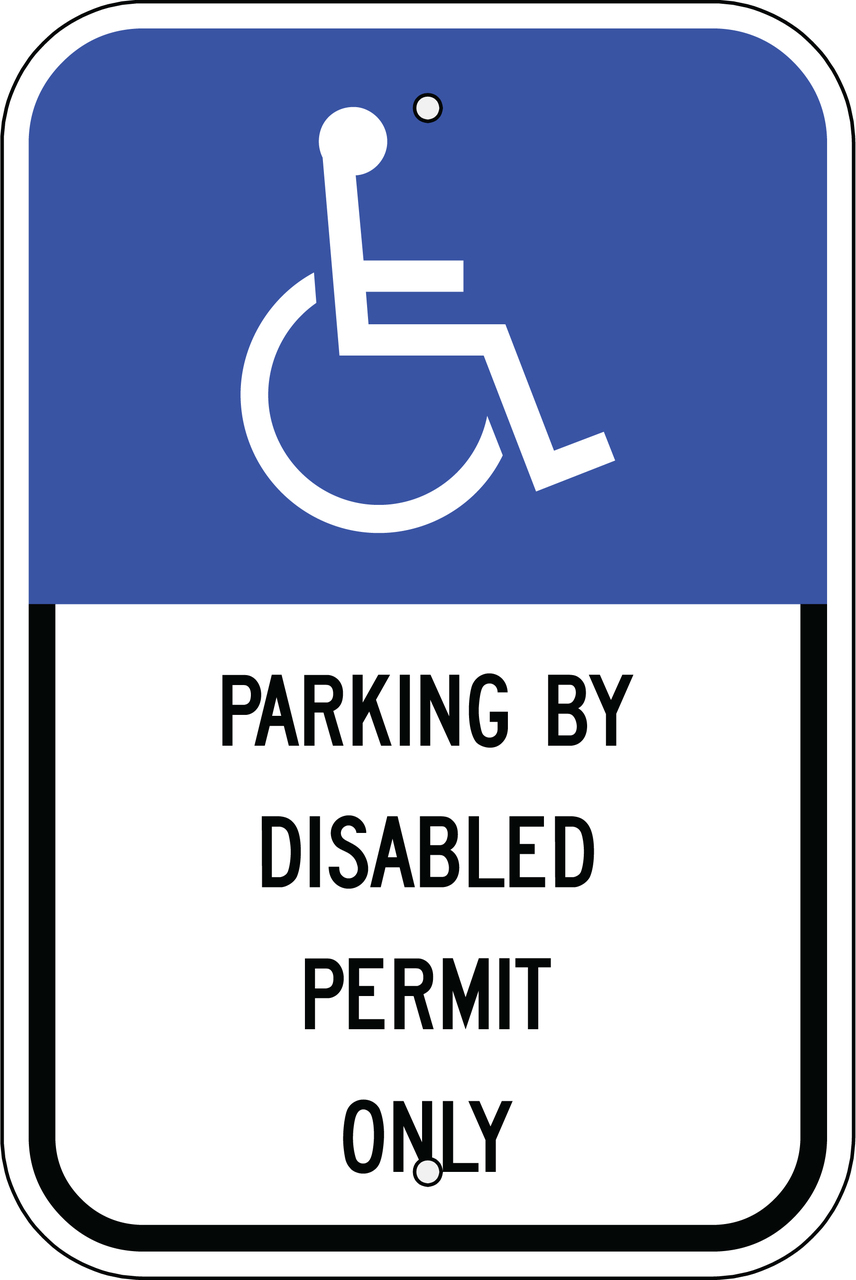 ZING 2685 Eco Parking Sign, Handicapped Parking Disabled Permit, Florida, 18Hx12W, Engineer Grade Prismatic, Recycled Aluminum 