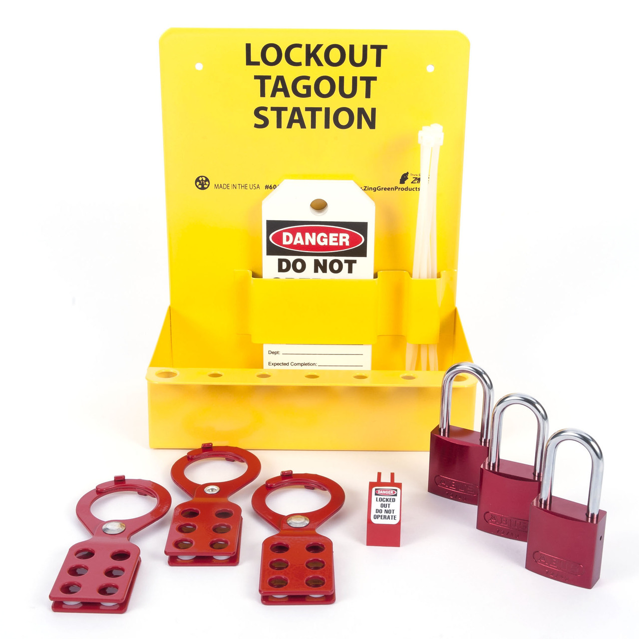 ZING 2723 RecycLockout Mini Lockout Station with Aluminum Padlocks - Stocked 