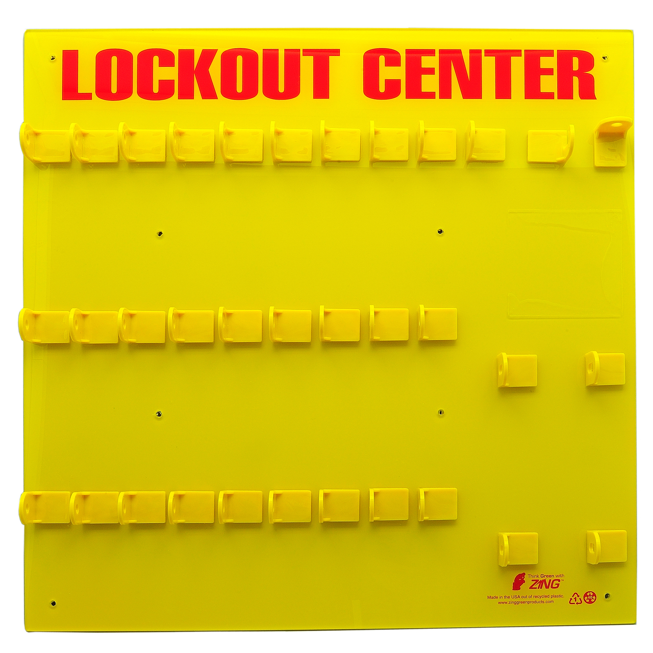 ZING 7116E RecycLockout Lockout Station, 28 Padlock, Unstocked 