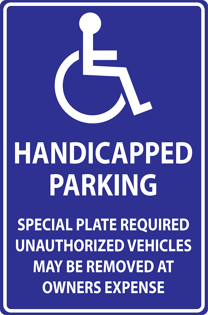 ZING 2690 Eco Parking Sign, Handicapped Parking Special Plate, Massachusetts, 18Hx12W, Engineer Grade Prismatic, Recycled Aluminum 