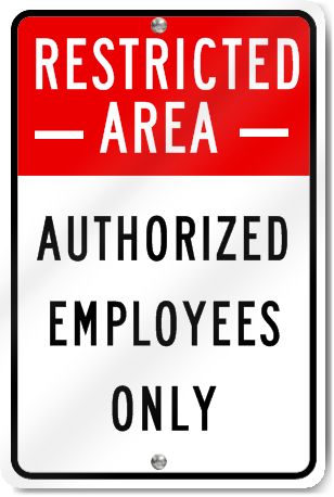 Parking Sign Restricted Area, Authorized Employees Only 