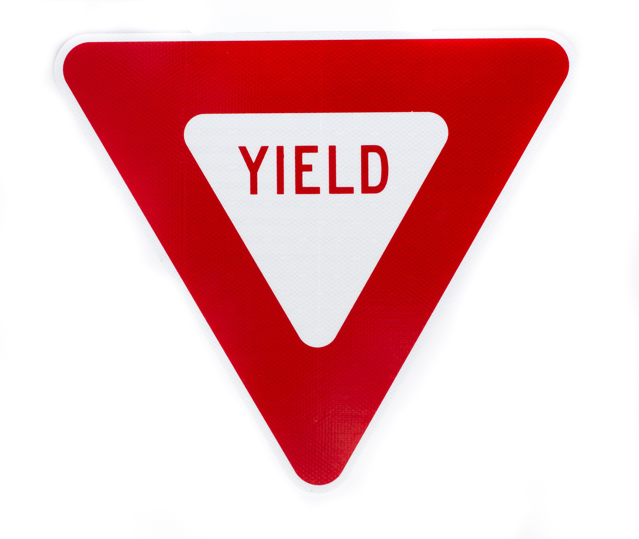 Zing Traffic Sign, Yield, Recycled Aluminum, 24"x24" 